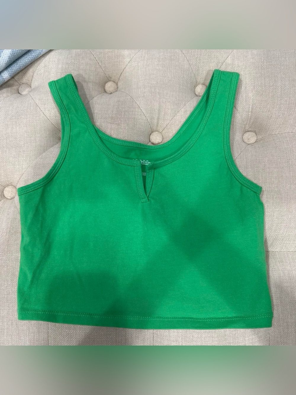 Green Tank Top Crop
